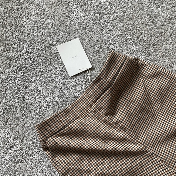 Oak and Fort Oatmeal Brown Plaid pants NWT - Picture 2 of 5